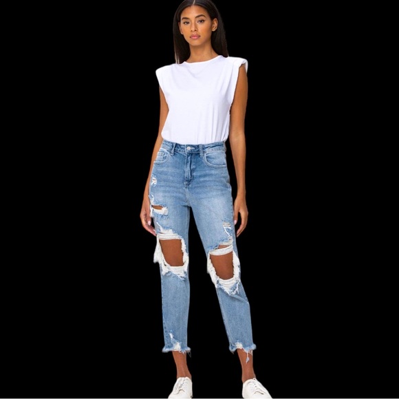 Cello Denim - Distressed boyfriend Jeans- Cello